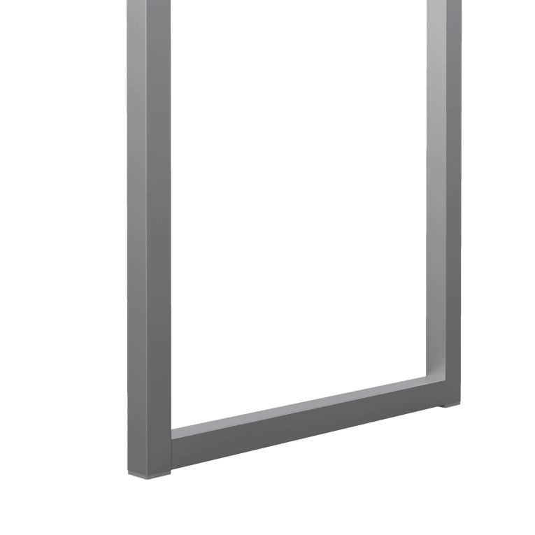 Scrivania lineare bianca e grigia 101x40cm con 2 cassetti - Anavi