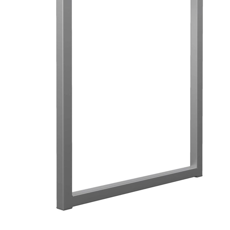 Scrivania lineare bianca e grigia 125x51cm con 3 cassetti - Amadeo