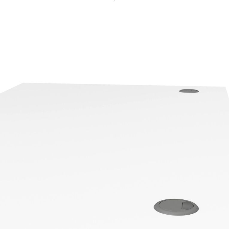 Scrivania lineare bianca e grigia 150x80cm con 3 cassetti - Azzaro