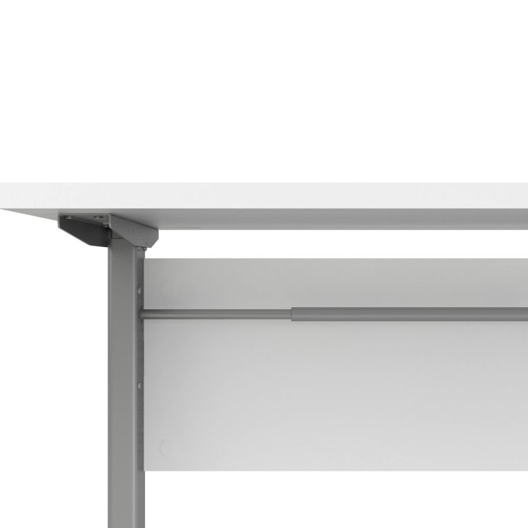 Scrivania lineare bianca e grigia 150x80cm - Gonu