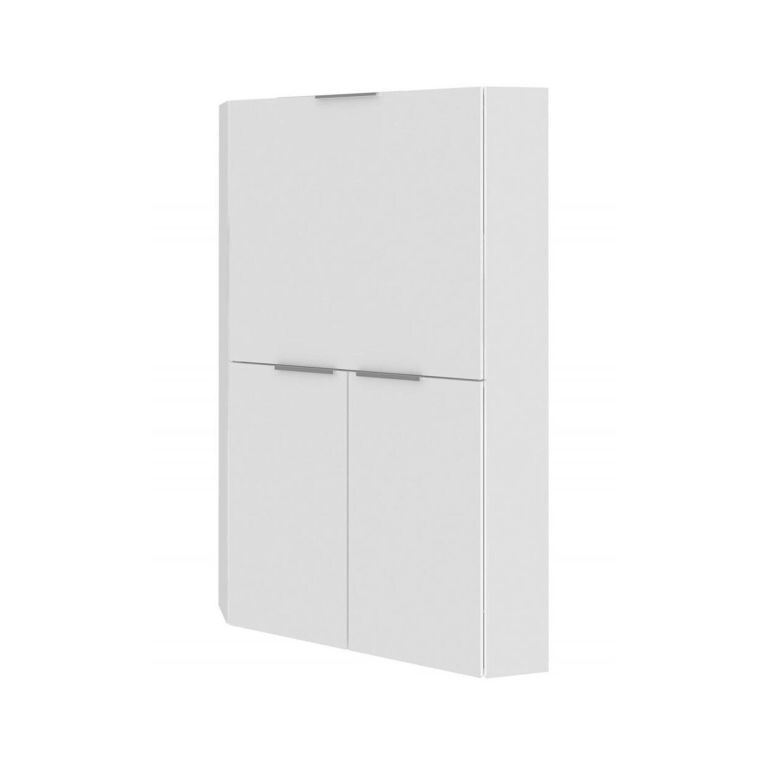 Scrivania lineare bianca lucida 70x35cm con supporto pc - Akiro