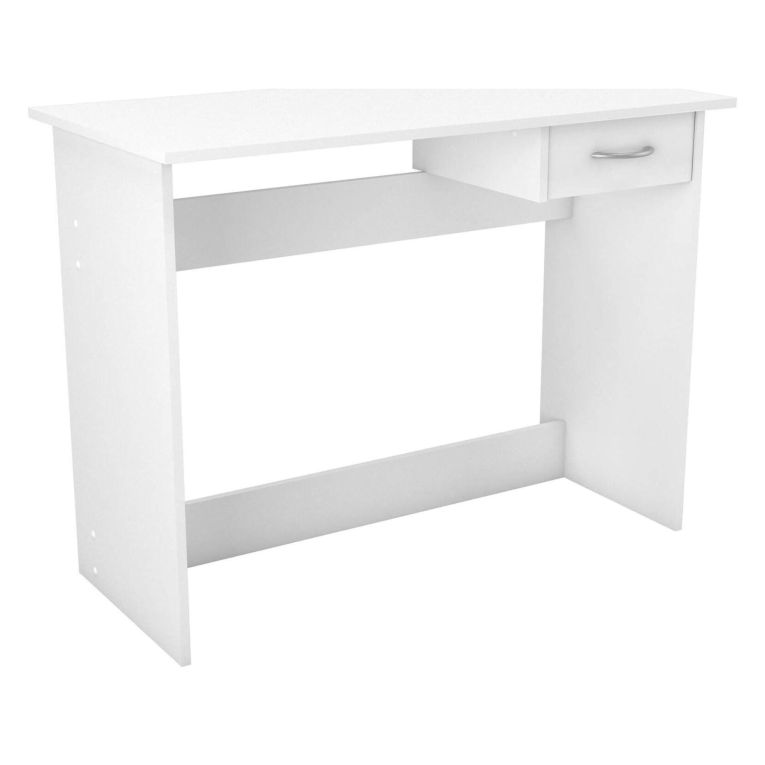 Scrivania lineare bianca opaca 100x49cm con 1 cassetto - Bargagli