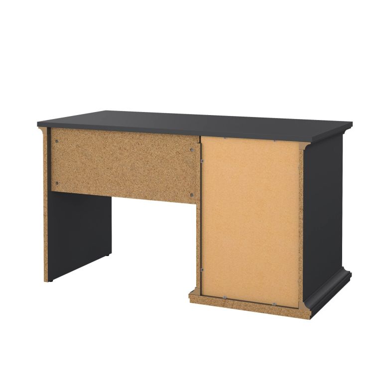 Scrivania lineare grigia 130x61cm con 3 cassetti - Agia