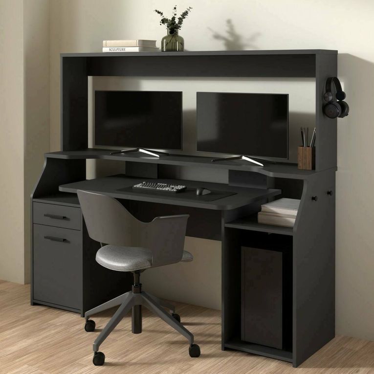 Scrivania lineare grigia 171x62cm per studio - Napoleon