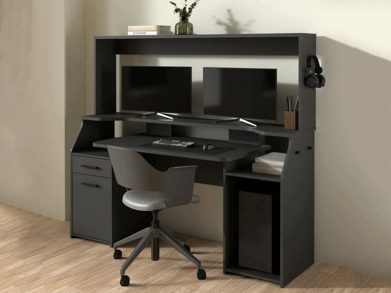 Scrivania lineare grigia 171x62cm per studio - Napoleon