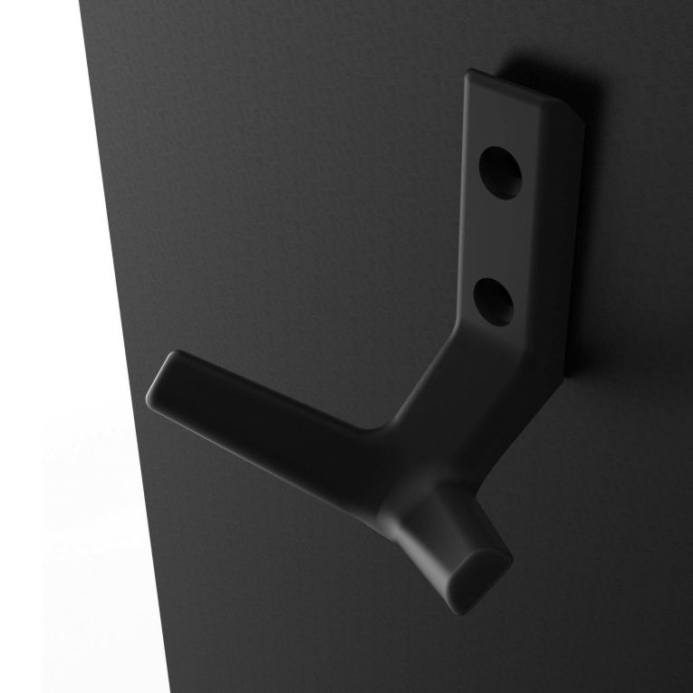 Scrivania lineare grigia scuro e nera 137x67cm - Ampil