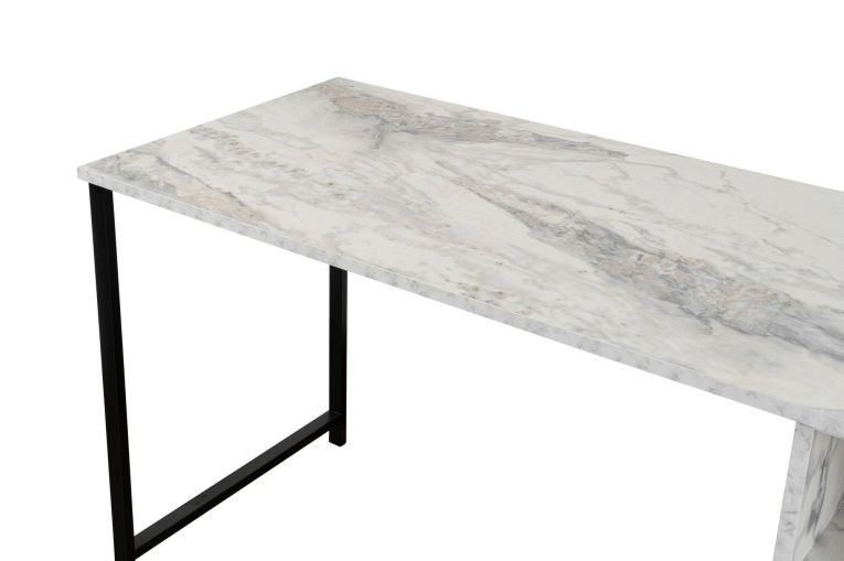 Scrivania lineare marmo e nera 240x60cm - Violet