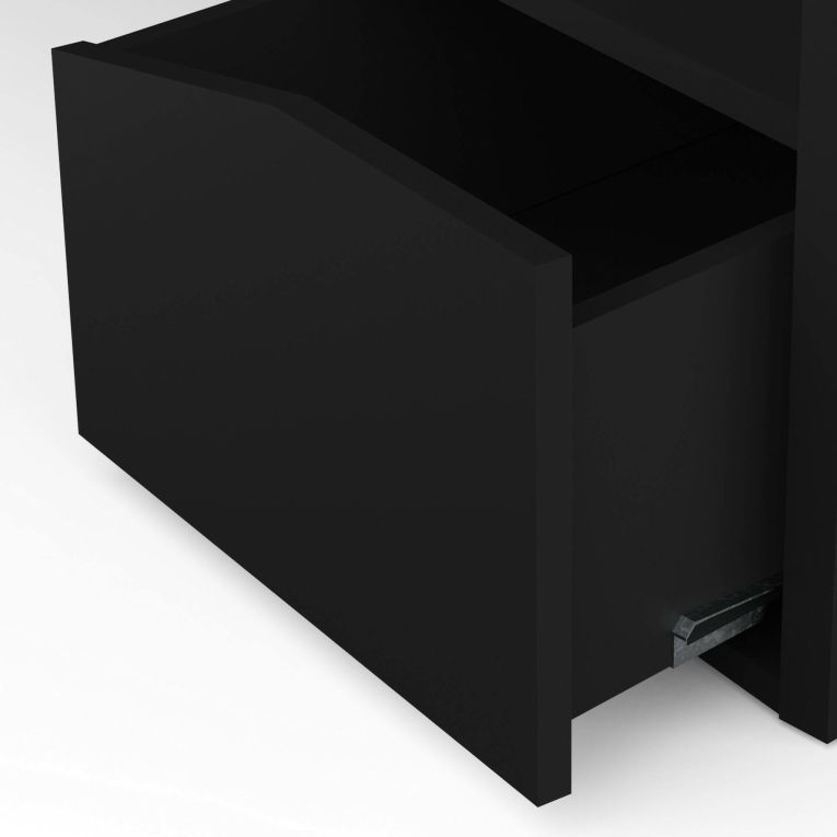 Scrivania lineare nera 160x75cm con 1 cassetto - Arsoli