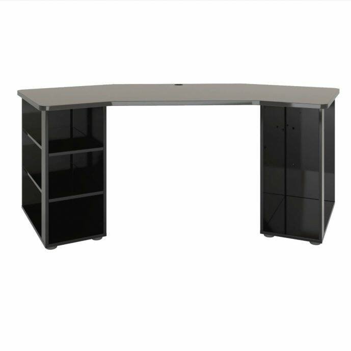 Scrivania lineare nera lucida 205x90cm - Fuhao