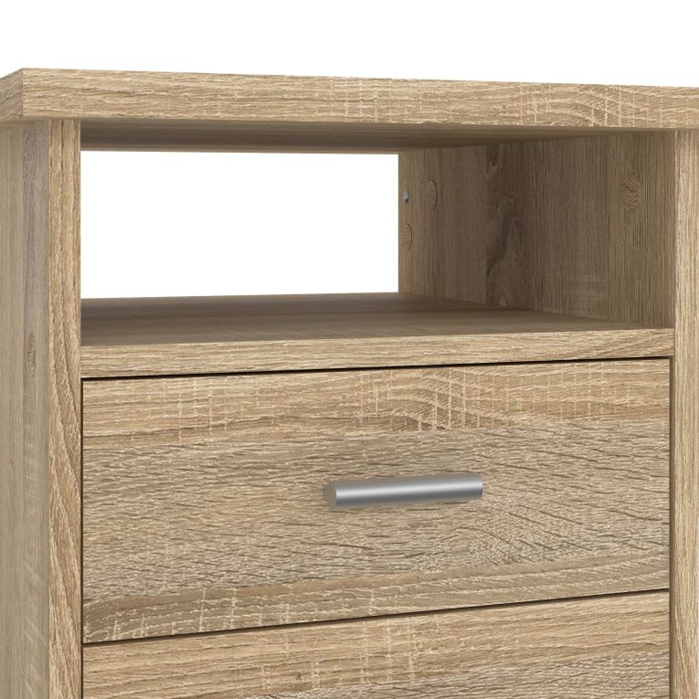 Scrivania lineare quercia 110x48cm con 4 cassetti - Appollo