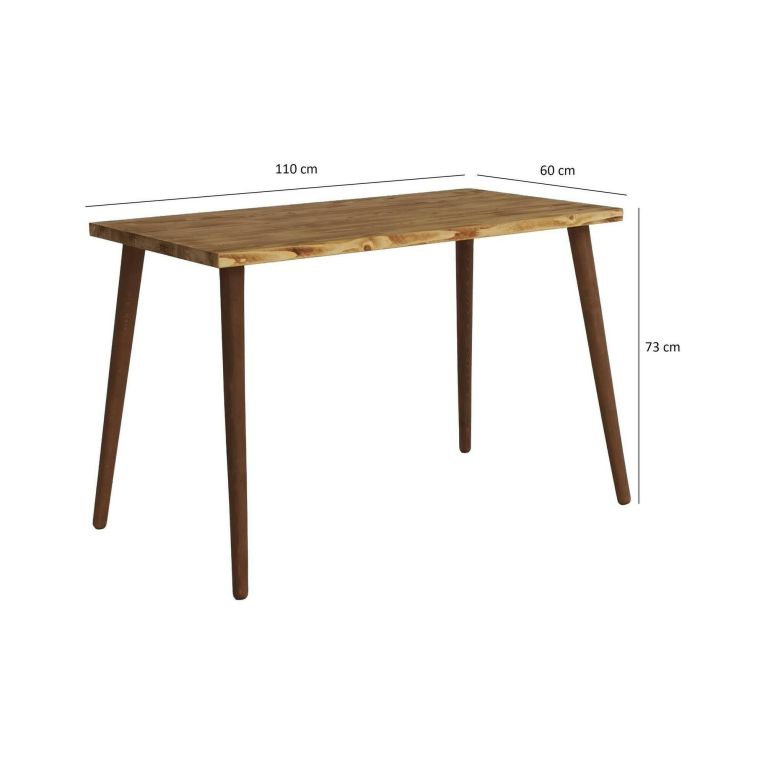 Scrivania lineare quercia 110x60cm piano in legno massello - Melita