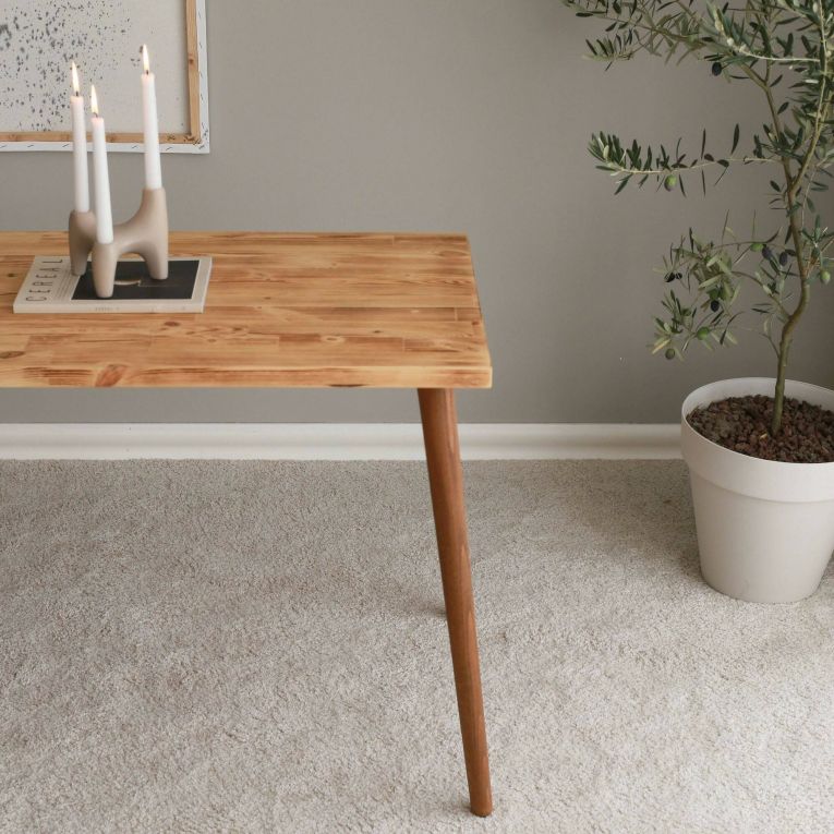 Scrivania lineare quercia 110x60cm piano in legno massello - Melita