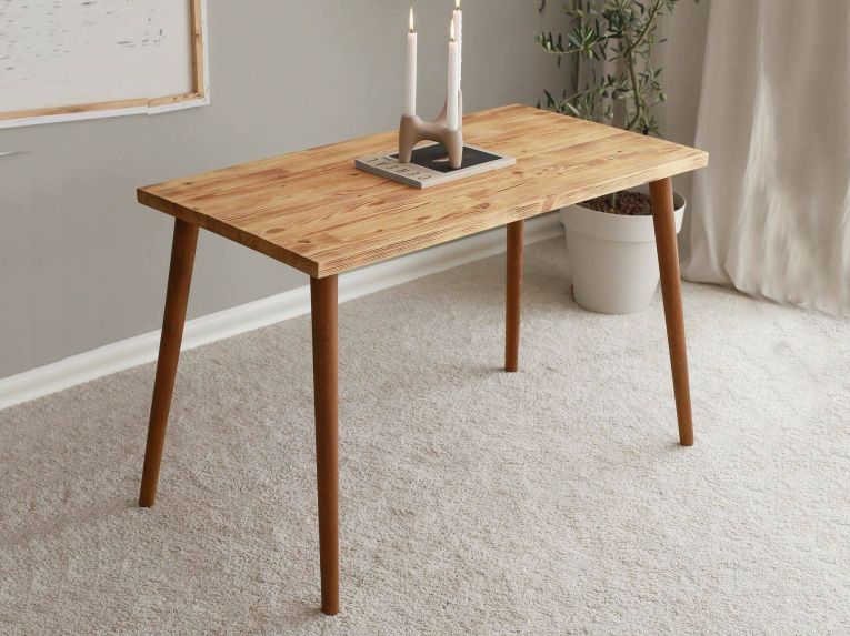 Scrivania lineare quercia 110x60cm piano in legno massello - Melita