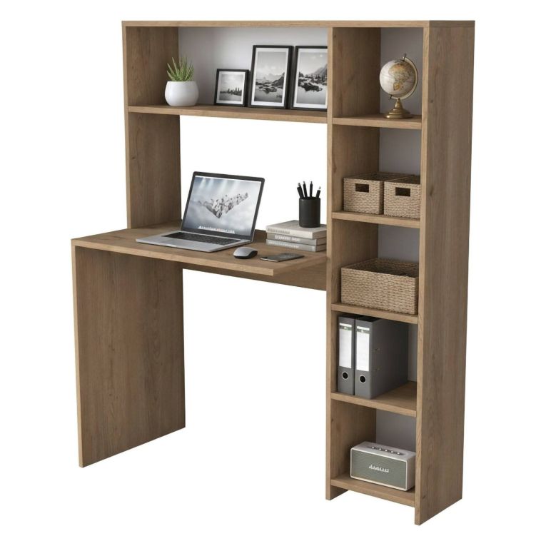 Scrivania lineare quercia 113x40cm con libreria - Arapaho