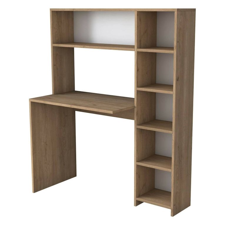 Scrivania lineare quercia 113x40cm con libreria - Arapaho