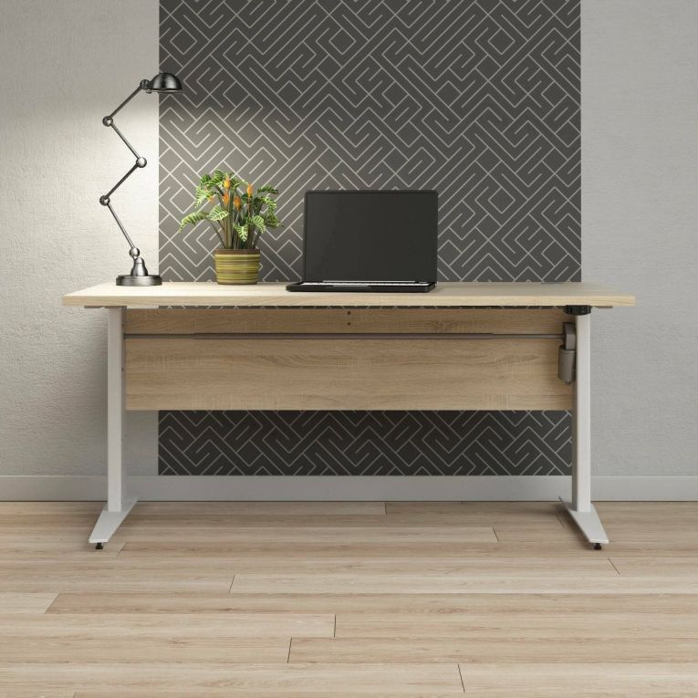 Scrivania lineare quercia e bianca 150x80cm - Gonu