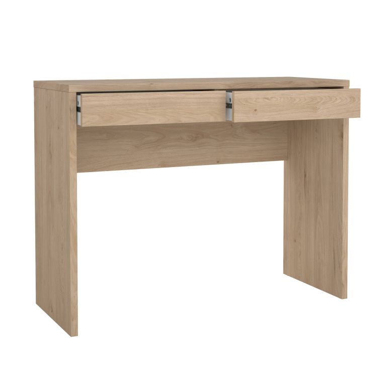 Scrivania lineare rovere 100x39cm con 2 cassetti - Acero