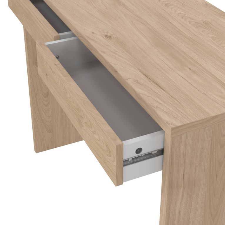 Scrivania lineare rovere 100x39cm con 2 cassetti - Acero