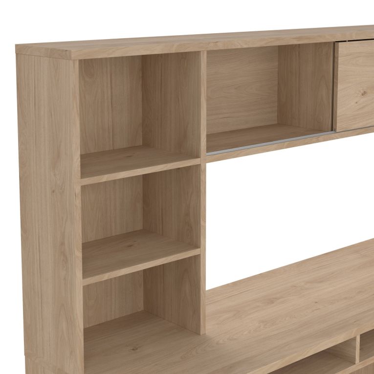 Scrivania lineare rovere 149x48cm con libreria - Ambrenti