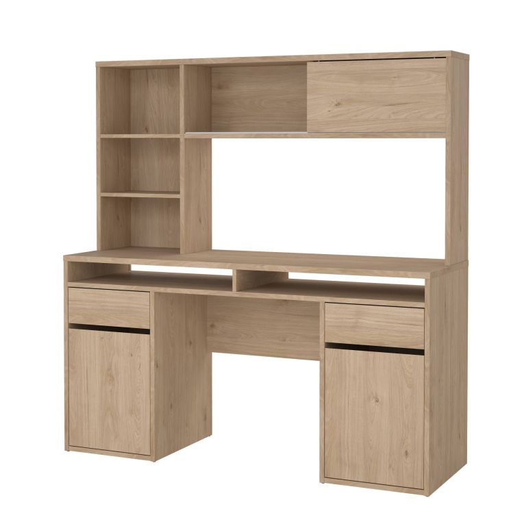 Scrivania lineare rovere 149x48cm con libreria - Ambrenti