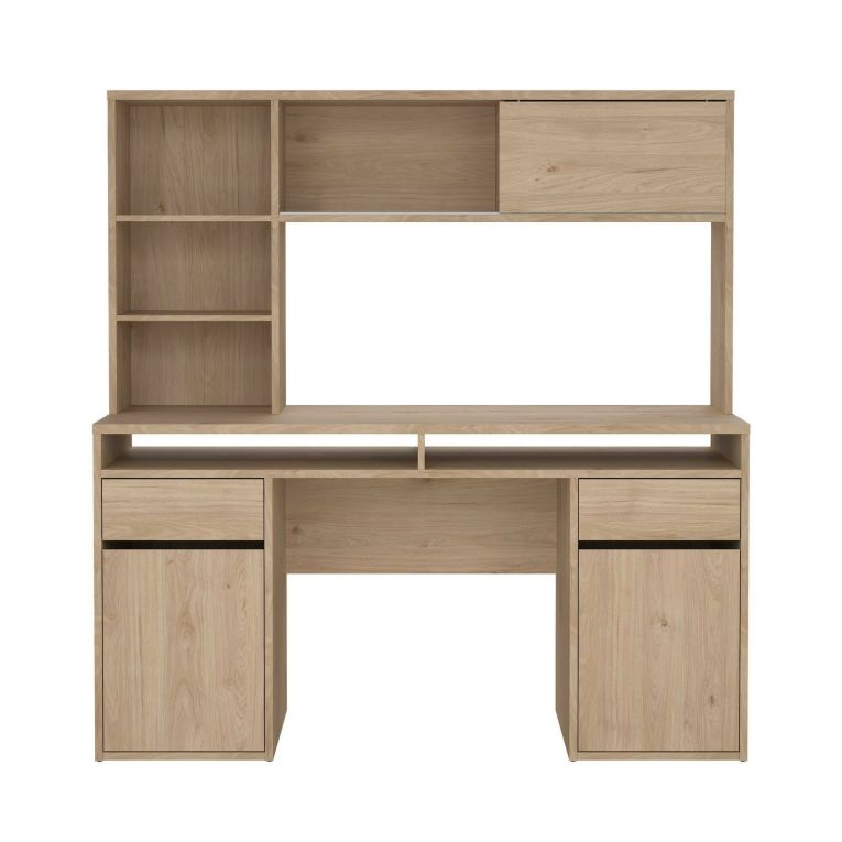 Scrivania lineare rovere 149x48cm con libreria - Ambrenti