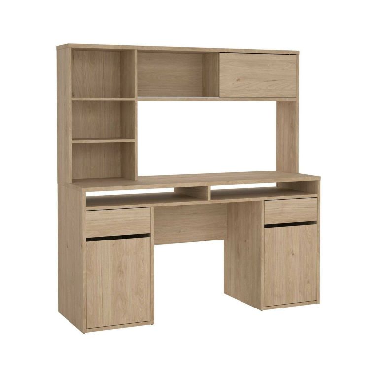 Scrivania lineare rovere 149x48cm con libreria - Ambrenti