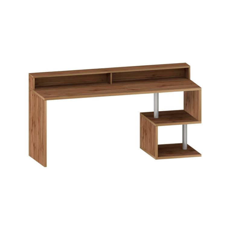 Scrivania lineare rovere 180x60cm con porta pc - Aurigo
