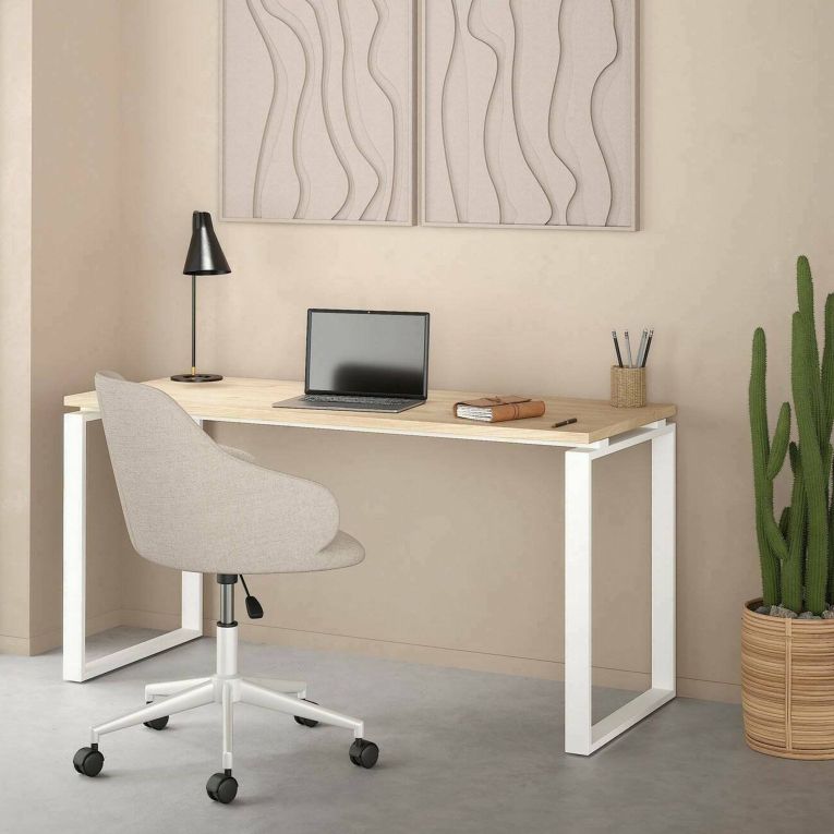 Scrivania lineare rovere e bianca 150x60cm - Arignano