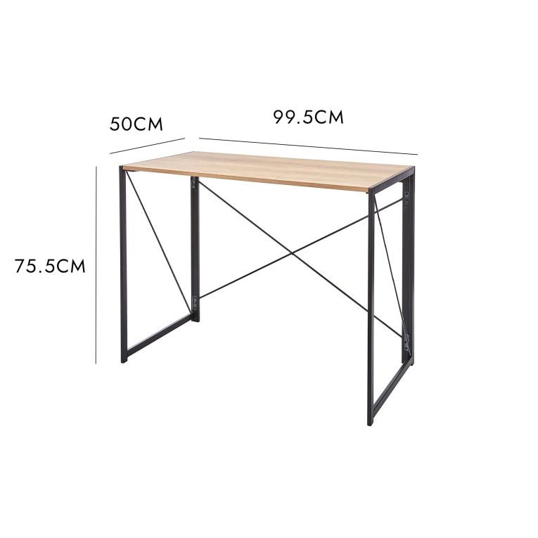Scrivania lineare rovere e nera 50x99cm - Hambergite