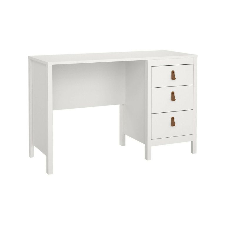 Scrivania Marine, Scrittoio multiuso, Tavolo per ufficio porta PC, Piano di lavoro, 48x120 h77 cm, Bianco