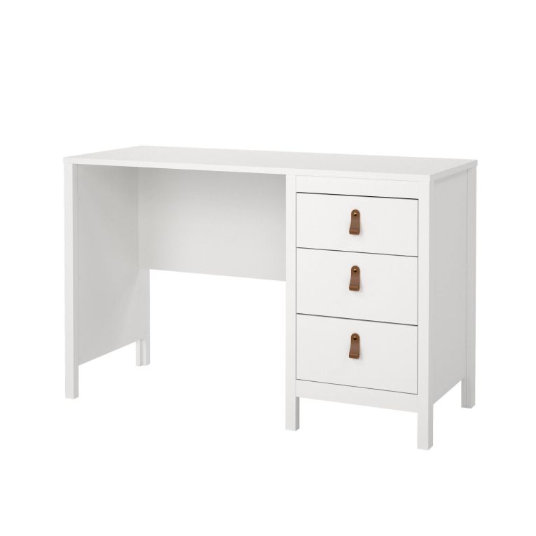 Scrivania Marine, Scrittoio multiuso, Tavolo per ufficio porta PC, Piano di lavoro, 48x120 h77 cm, Bianco