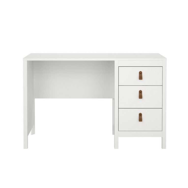 Scrivania Marine, Scrittoio multiuso, Tavolo per ufficio porta PC, Piano di lavoro, 48x120 h77 cm, Bianco