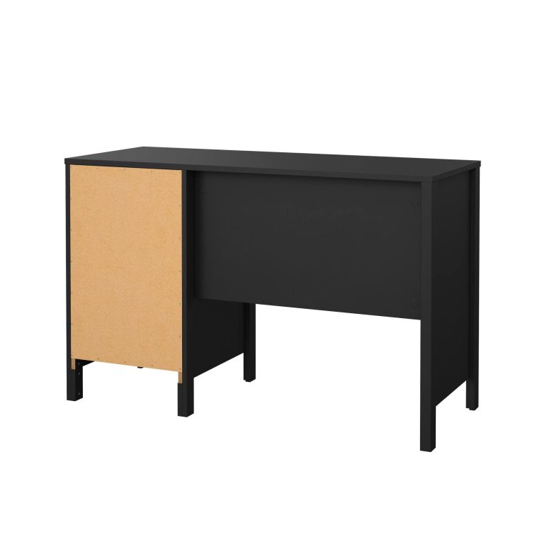 Scrivania Marine, Scrittoio multiuso, Tavolo per ufficio porta PC, Piano di lavoro, 48x120 h77 cm, Nero
