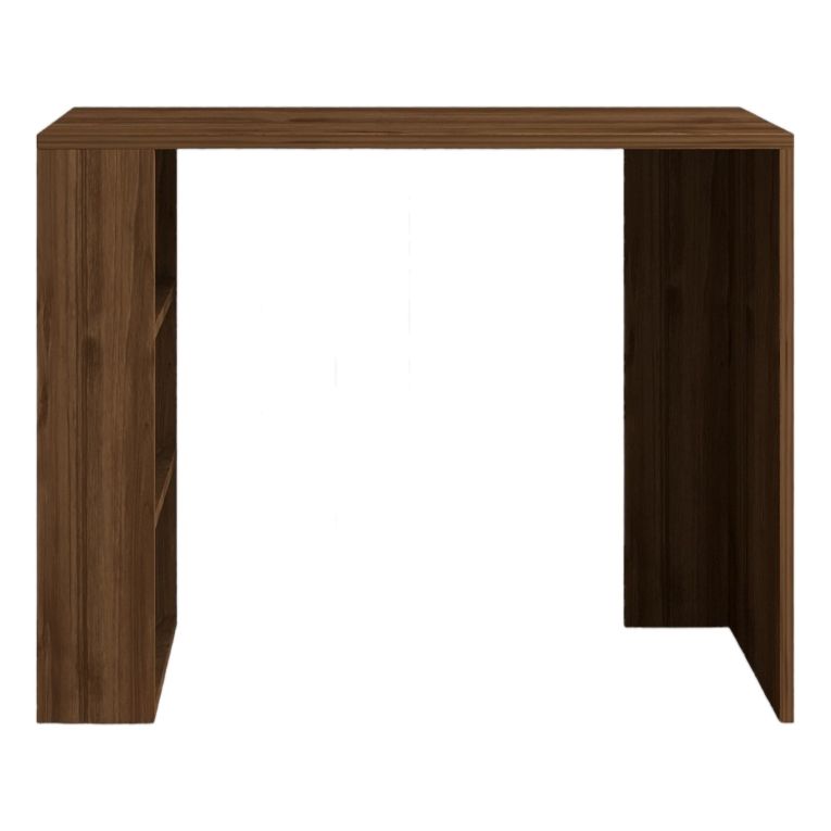 Scrivania Marrone Noce 3 Ripiani 3 Vani 90x50x70h cm, con Libreria - Cancello