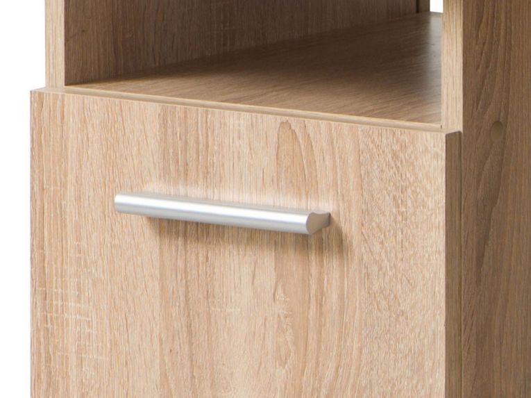 Scrivania Marrone Rovere 2 Ripiani 3 Vani 100x50x74.5h cm, Un'anta - Tiriolo