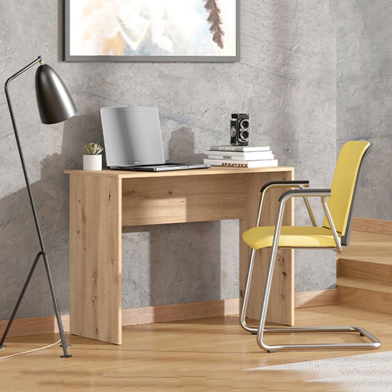 Scrivania Marrone Rovere Nodi un Ripiano Sfumatura Colore Struttura Rovere Nodi 98x45x74h cm, Sfumatura Colore Ripiano Rovere Nodi - Pichil