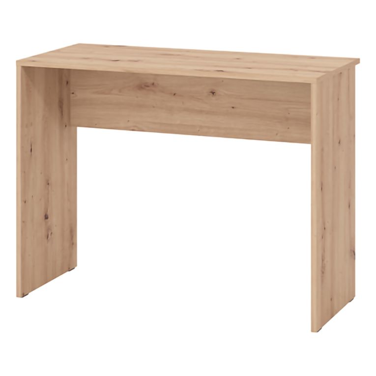 Scrivania Marrone Rovere Nodi un Ripiano Sfumatura Colore Struttura Rovere Nodi 98x45x74h cm, Sfumatura Colore Ripiano Rovere Nodi - Pichil