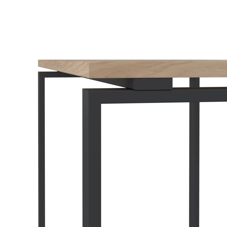 Scrivania Muriel, Scrittoio multiuso, Tavolo per ufficio porta PC, Piano di lavoro, 60x120 h76 cm, Rovere e Grigio