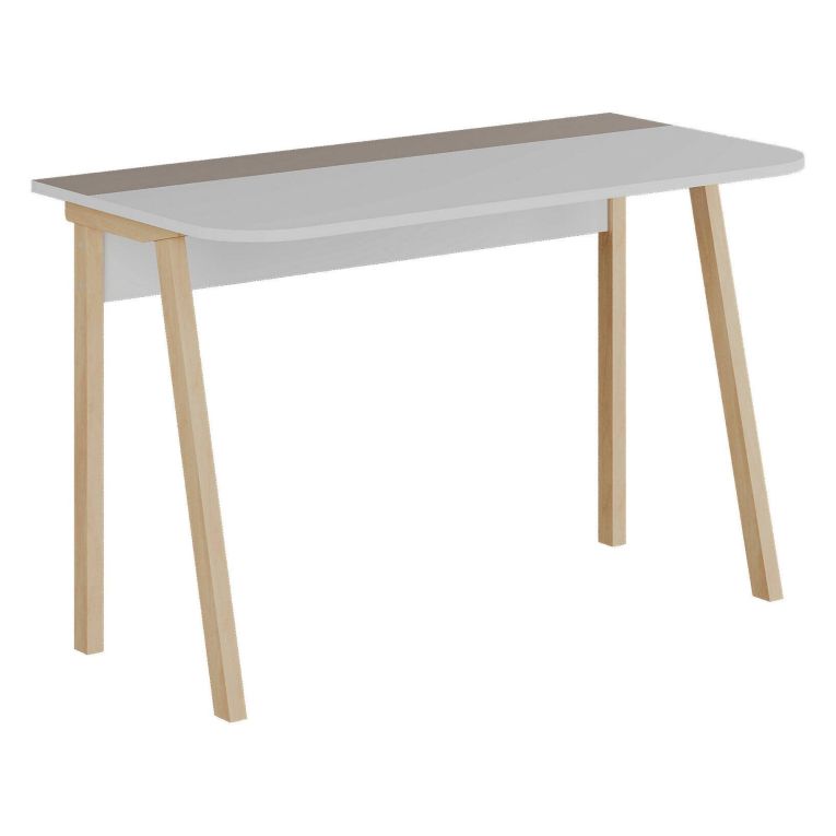 Scrivania No beige e bianca 120x60cm - Alpone