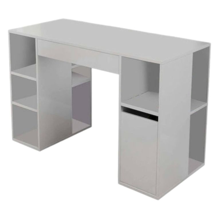 Scrivania No bianca 145x59cm con libreria - Carife