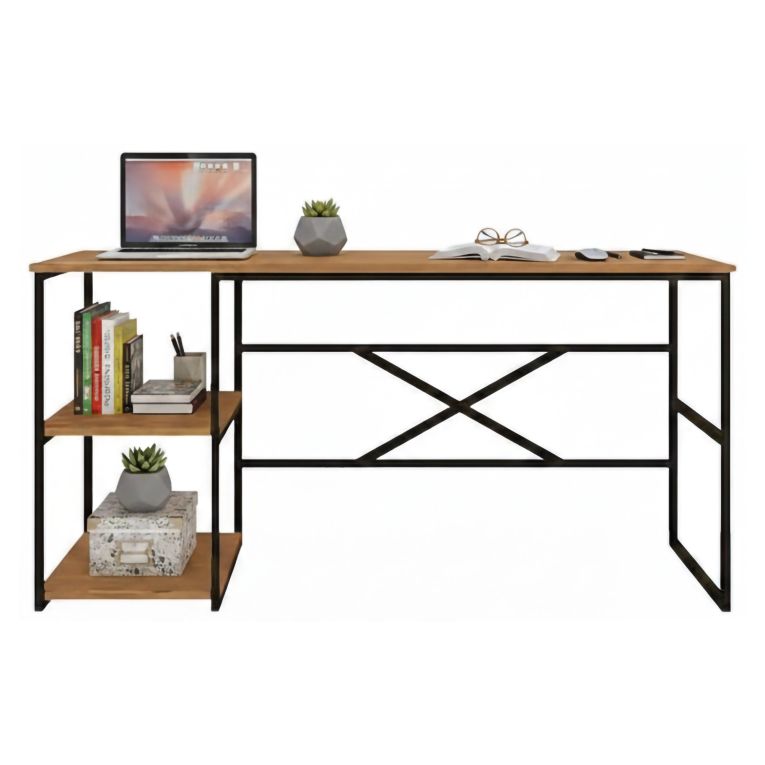 Scrivania No quercia 160x60cm con libreria - Galbiate