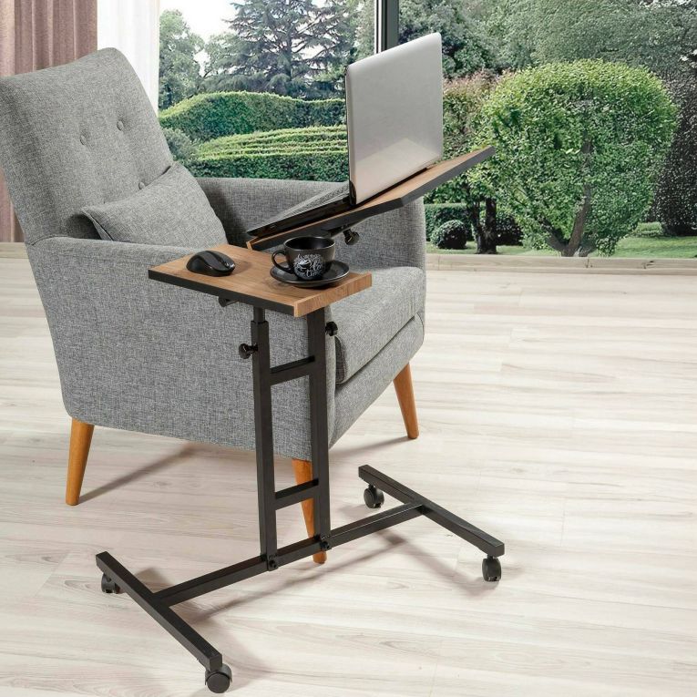 Scrivania quercia e nera 67x45cm con supporto computer - Cairoli