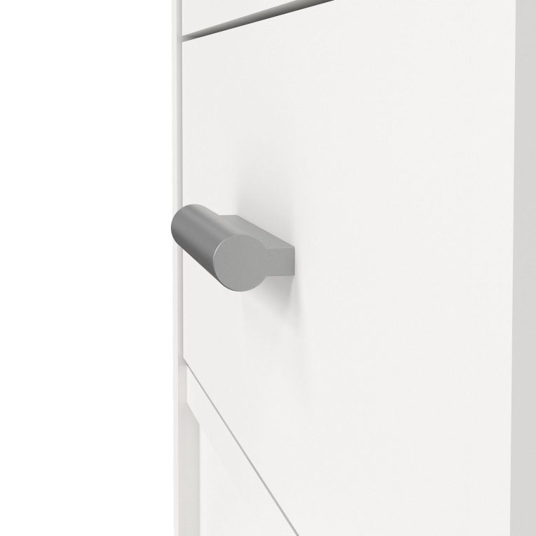 Scrivania Rachel, Scrittoio multiuso, Tavolo per ufficio porta PC, Piano di lavoro, 110x45 h76 cm, Bianco