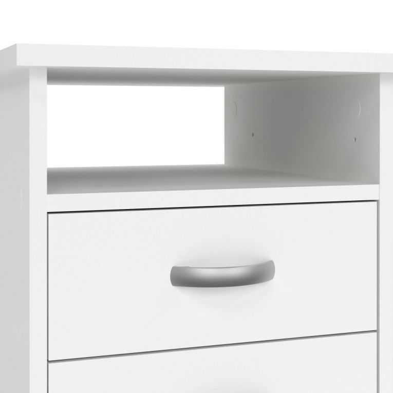 Scrivania Raymonde, Scrittoio multiuso, Tavolo per ufficio porta PC, Piano di lavoro, 109x48 h75 cm, Bianco