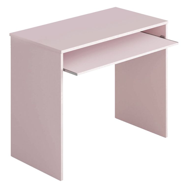 Scrivania Rosa un Ripiano Materiale Piano in Legno Nobilitato 90x54x79h cm, Colore Ripiano Rosa - Ajeje