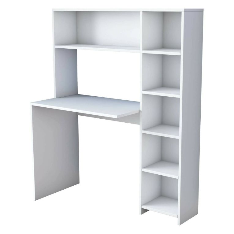 Scrivania studio bianca 113x40cm con libreria - Arapaho
