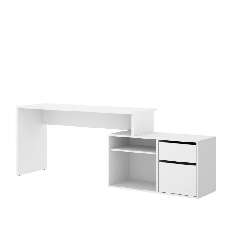 Scrivania ufficio bianca 139x92cm con 1 cassetto - Andor