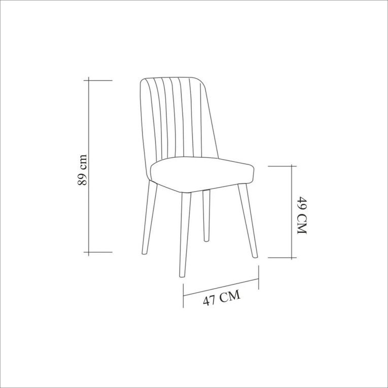Sedia Cheleb, Seduta indoor, Sedia imbottita, Poltrona multiuso, 47x46 h89 cm, Quercia e Verde