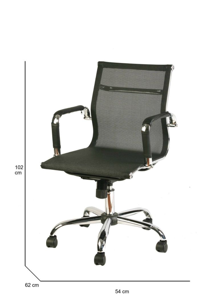 Sedia con ruote Dardit, Nero, 62x54h92-102 cm