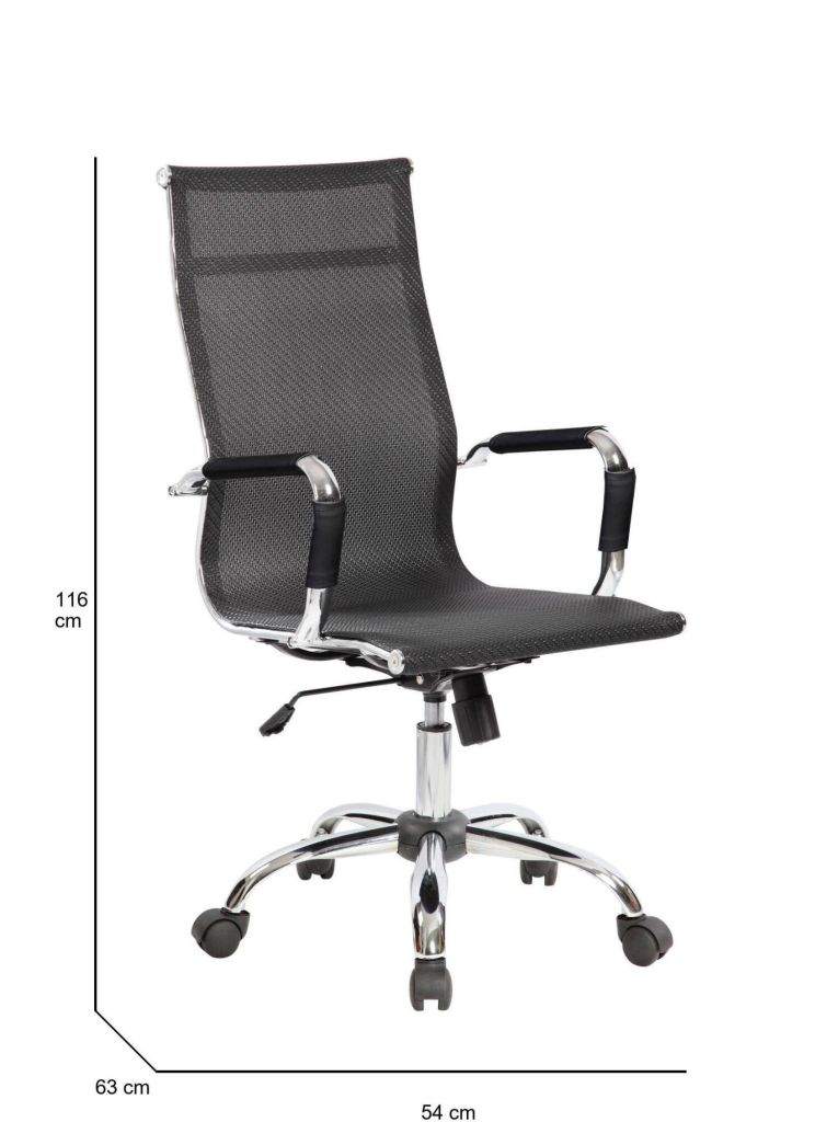 Sedia con ruote Dardit, Nero, 63x54h106-116 cm